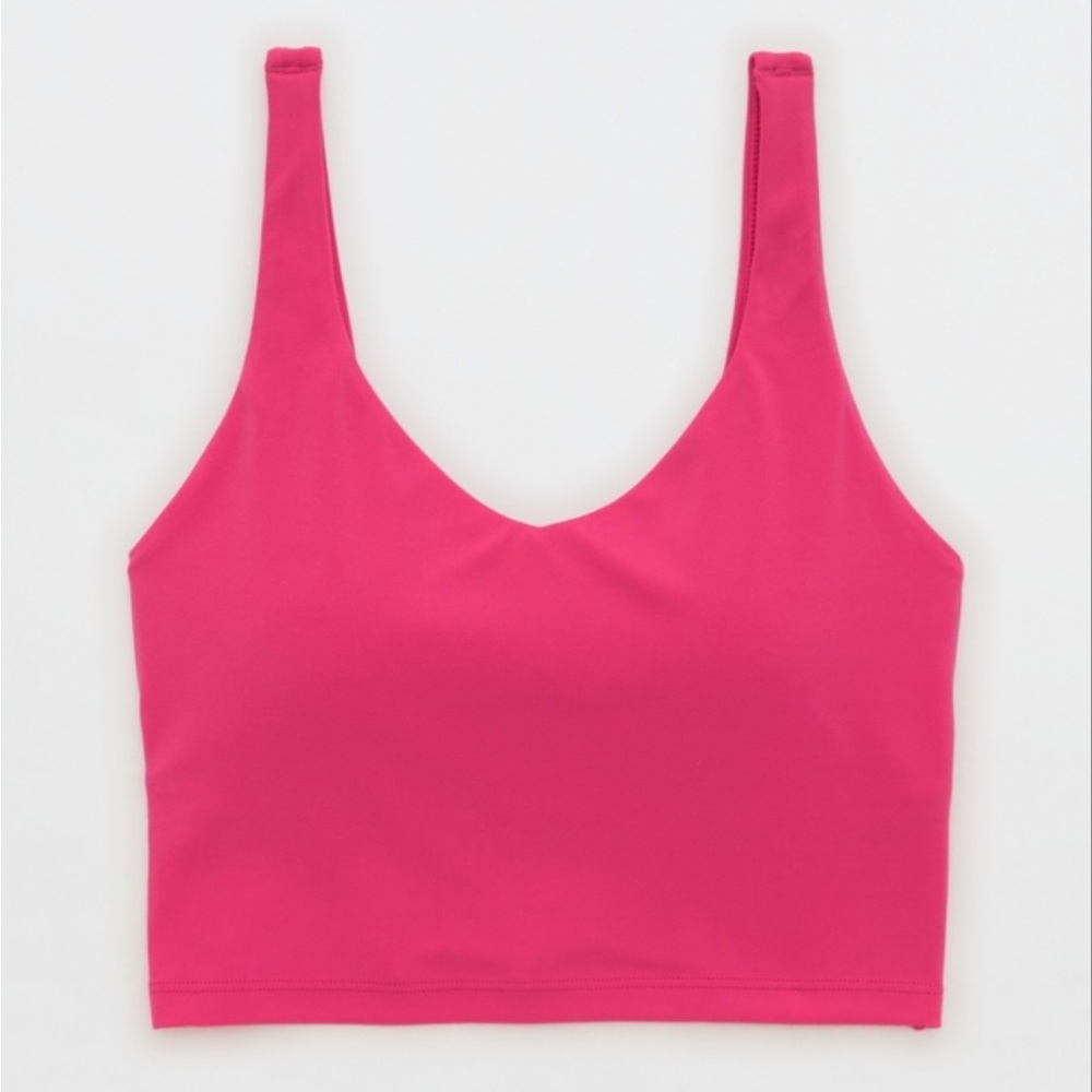 Aerie Neon Pink Real Me Recharge Sports Bra